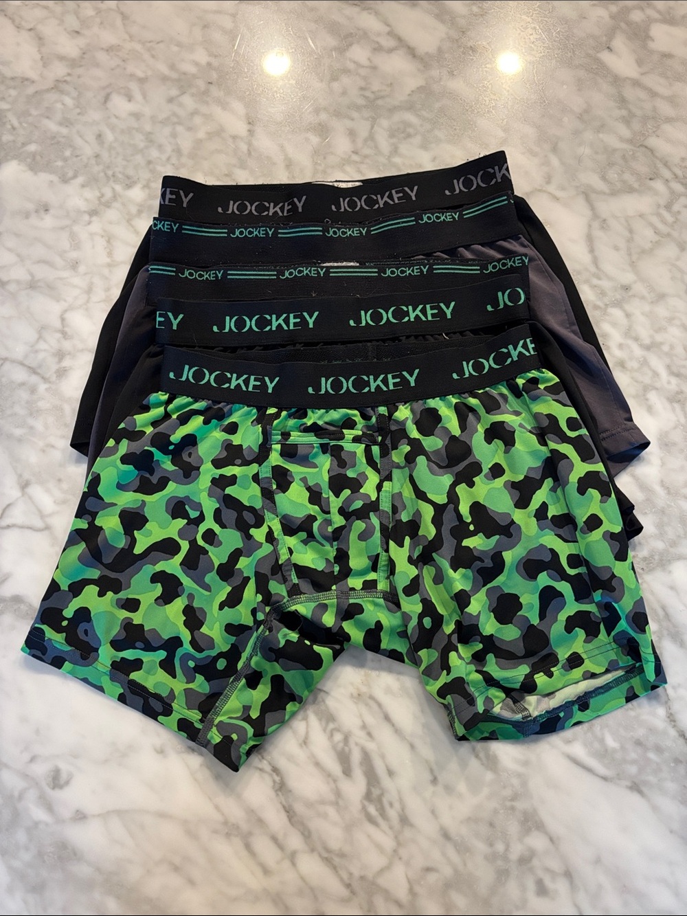 Jockey Men's Boxer Brief 5-Pack — Green Camo & Black